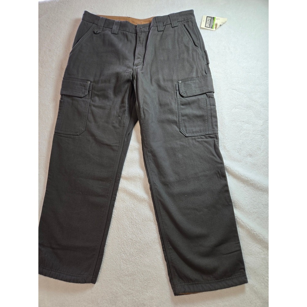 Duluth Trading Co Original Fire Hose Relaxed Fit Cargo Work Pants Gray 38x32 NEW